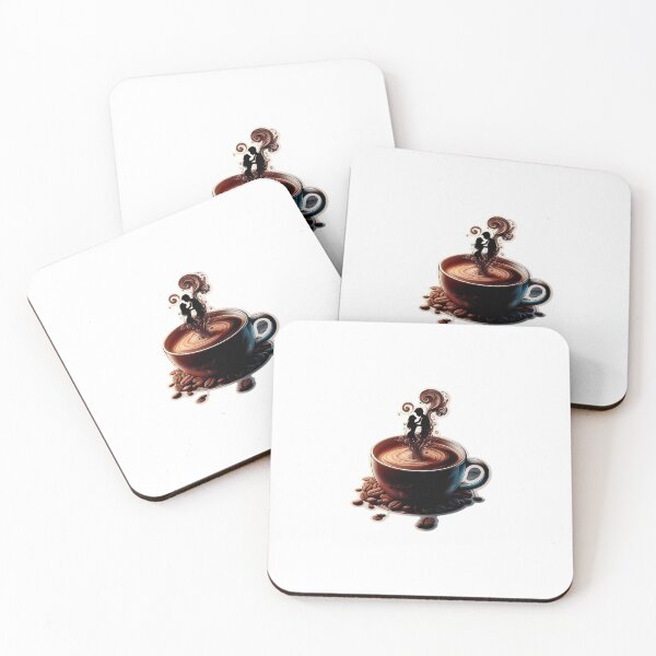 Item preview, Romantic scene in cup of coffee designed and sold by Chase12921.