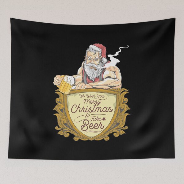 Item preview, Muscular Santa with Beer designed and sold by Jackson-Will.