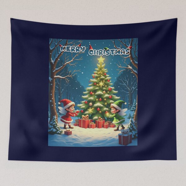 Item preview, Christmas Pine & Santa twin elf designed and sold by VeenyOcicat.