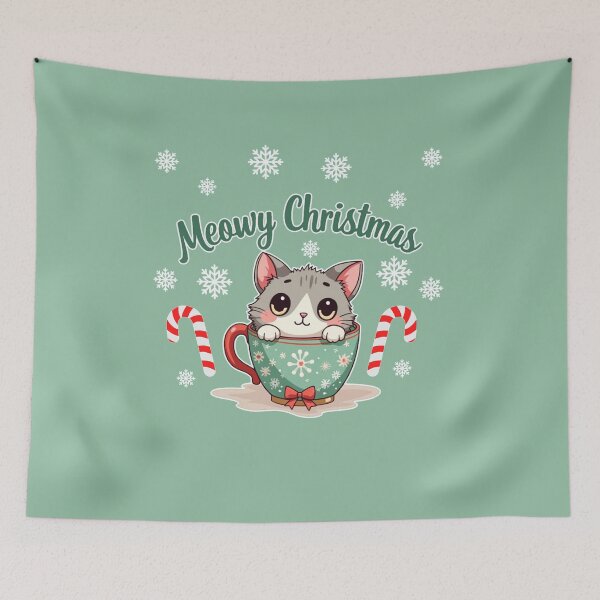 Item preview, Meowy Christmas, kawaii-style kitten designed and sold by southerndoll67.