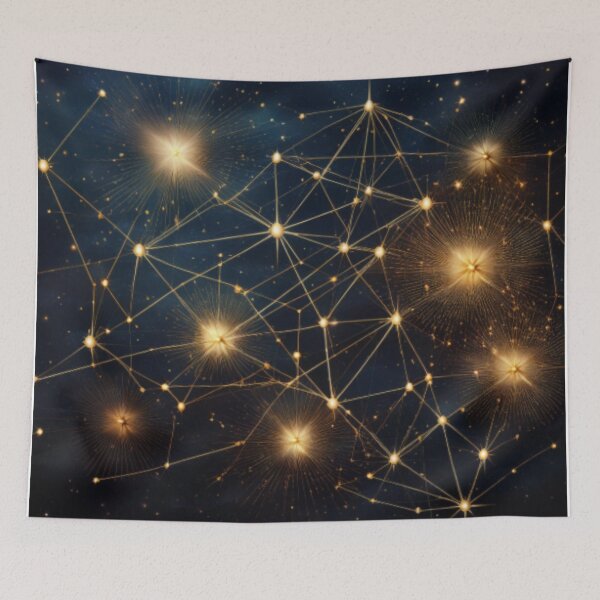 Item preview, Golden Star Network in a Cosmic Sky designed and sold by RaiyaTees.