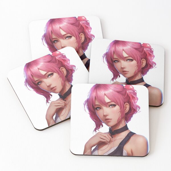 Item preview, Cute Anime Girl WIth Pink Hair designed and sold by SpicyOne.
