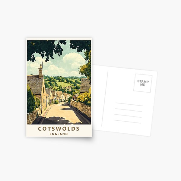 Item preview, Cotswolds, England travel poster designed and sold by JJAArt.