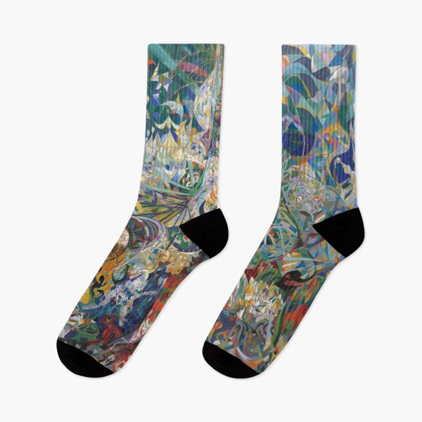 Item preview, Battle of Lights, Coney Island, Mardi Gras by Joseph Stella: A Modernist Explosion of Color and Movement designed and sold by Drawmecute.