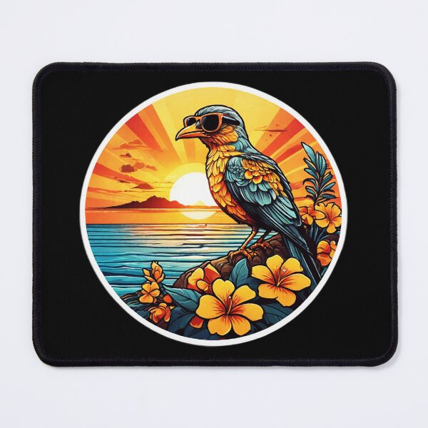 Item preview, Sunglasses Colored Birdie at Sunset with Hawaii Orchids designed and sold by NautiChic.