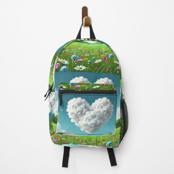 Item preview, Heart shaped cloud over a flowery field designed and sold by Tommandjerry.