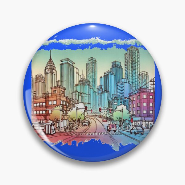 Item preview, Haeundae's Emerging Cityscape: A Vibrant 3D Sketch,   designed and sold by PaintMeWorld.