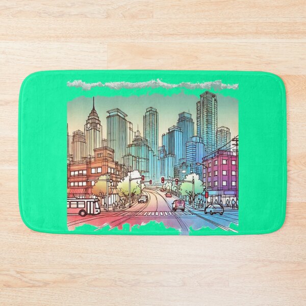 Item preview, Haeundae's Emerging Cityscape: A Vibrant 3D Sketch,   designed and sold by PaintMeWorld.