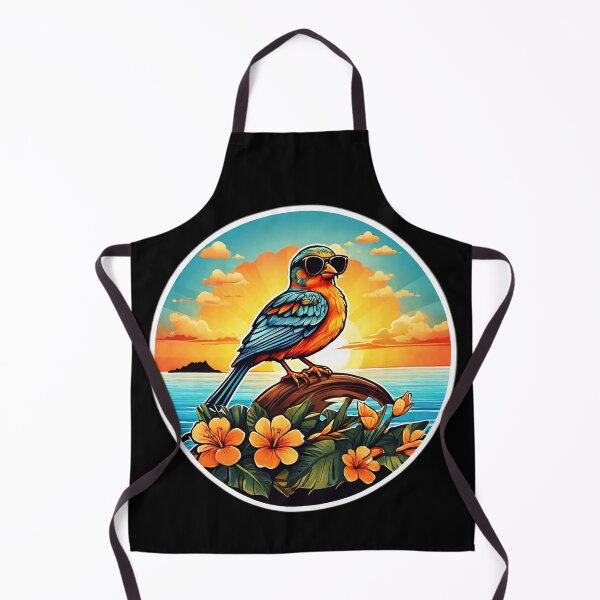 Item preview, Sunglasses Colored Bird at Sunset with Hawaii Orchids designed and sold by NautiChic.