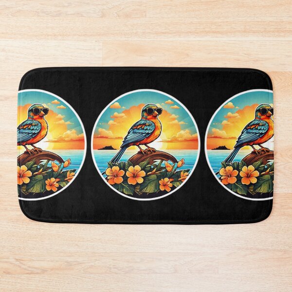 Item preview, Sunglasses Colored Bird at Sunset with Hawaii Orchids designed and sold by NautiChic.