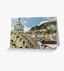 Mit Blick auf Quito, Ecuador Grußkarte