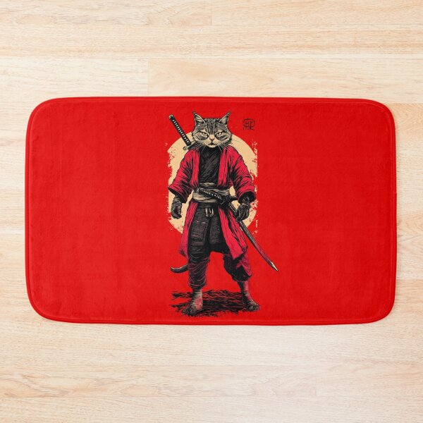 Aperçu de l'œuvre Chat Samouraï Rouge 2 créée et vendue par TheSamuraiCat.