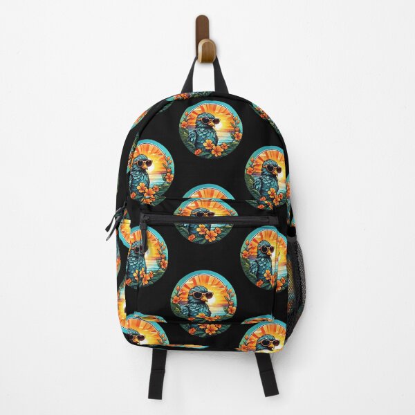Item preview, Cool Beach Bum Bird at Sunset with Hawaii Orchids designed and sold by NautiChic.