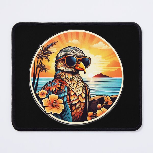 Item preview, Cool Beach Loving Birdie at Sunset with Hawaii Orchids designed and sold by NautiChic.