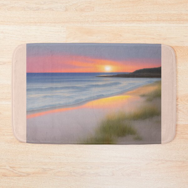 Item preview, painting of pastel sunset beach designed and sold by OneLastWish.