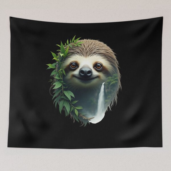 Item preview, SLOTH in the South American jungle art design animal and nature lovers save the planet protect the Sloths designed and sold by Jt41.