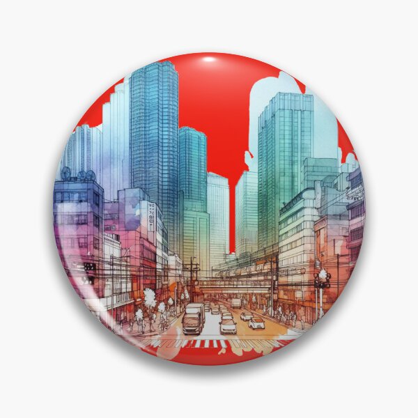 Item preview, Haeundae's Emerging Cityscape: A Vibrant 3D Sketch,   designed and sold by PaintMeWorld.