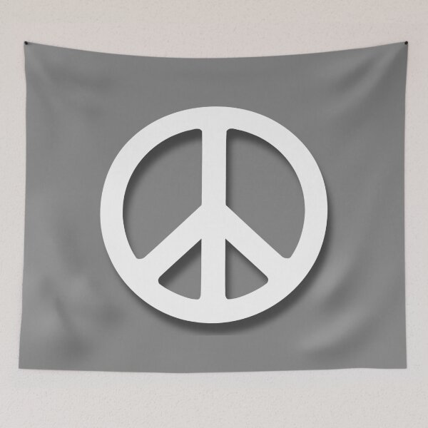 Item preview, Peace Symbol White Love Only One Planet Collection designed and sold by UnnecessaryLuck.