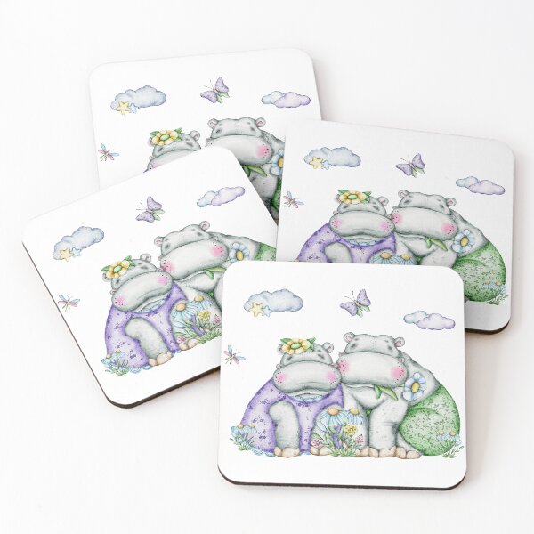Item preview, Compositions of elements Dreamy Hippo Garden: a celestial elements Collection designed and sold by NelenaArt.