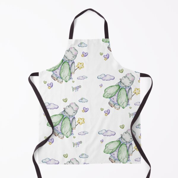 Item preview, watercolours compositions of elements «Dreamy Hippo Garden" designed and sold by NelenaArt.