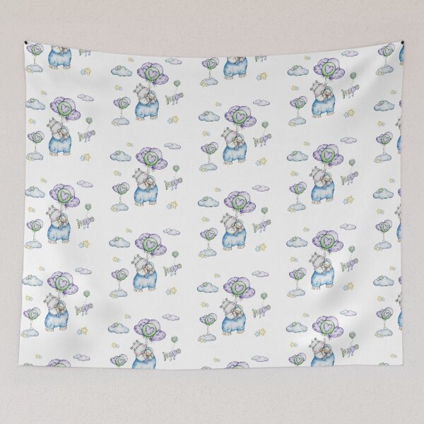 Item preview, Compositions of elements Dreamy Hippo Garden: a celestial elements Collection designed and sold by NelenaArt.