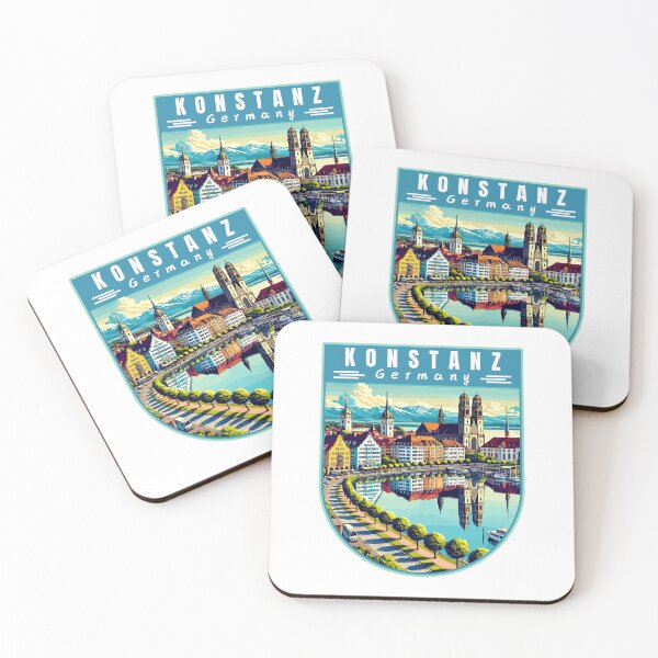 Item preview, Konstanz in Baden-Württemberg Germany Retro Art Travel Emblem designed and sold by MaateoDesign.