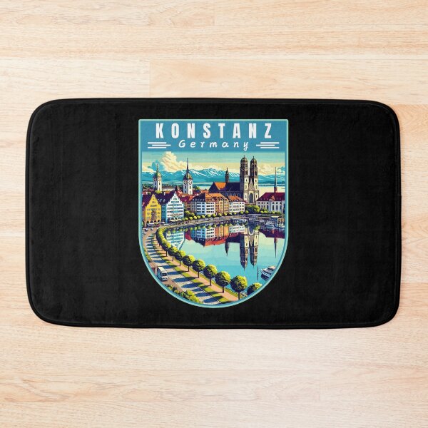 Item preview, Konstanz in Baden-Württemberg Germany Retro Art Travel Emblem designed and sold by MaateoDesign.