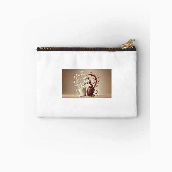 Item preview, A captivating artwork that depicts two stylized mugs—one white and one brown—engaged in a dynamic dance. designed and sold by Chase12921.