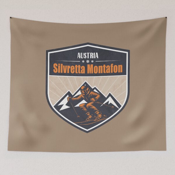 Item preview, Silvretta Montafon Austria Winter Skiing Design designed and sold by CynthiaGraphics.
