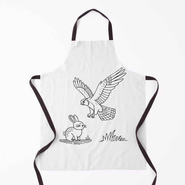 Item preview, Falcon diving at rabbit in open field designed and sold by rasagamastore.