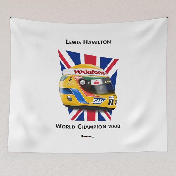 Item preview, Lewis Hamilton 2008 - Helmet flag champion designed and sold by JageOwen.