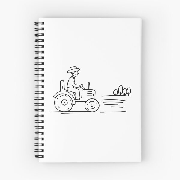 Item preview, Farmer driving tractor in foggy morning field designed and sold by rasagamastore.