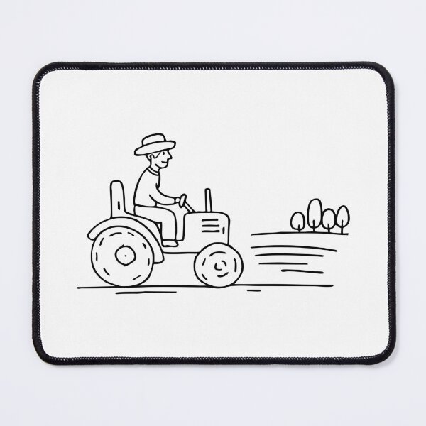 Item preview, Farmer driving tractor in foggy morning field designed and sold by rasagamastore.
