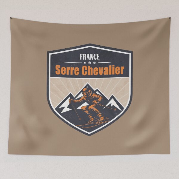 Item preview, Serre Chevalier France Winter Skiing Design designed and sold by CynthiaGraphics.