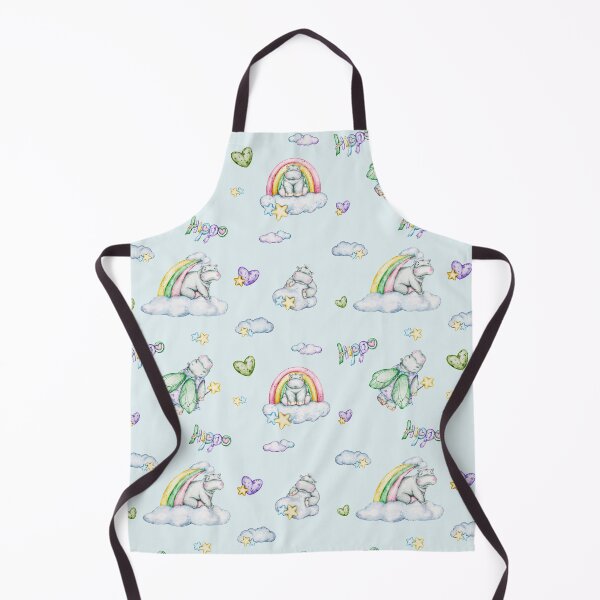 Item preview, seamless watercolour patterns set «Dreamy Hippo Garden: a celestial pattern Collection designed and sold by NelenaArt.