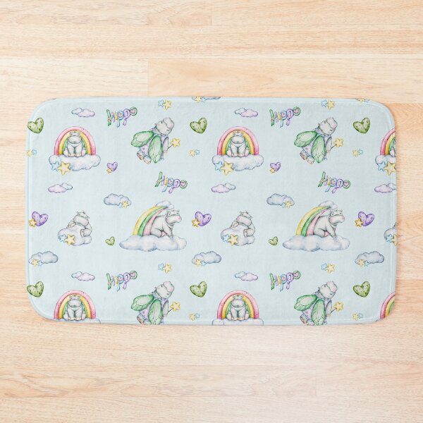 Item preview, seamless watercolour patterns set «Dreamy Hippo Garden: a celestial pattern Collection designed and sold by NelenaArt.