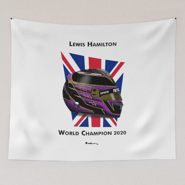 Item preview, Lewis Hamilton 2020 - Helmet flag champion designed and sold by JageOwen.