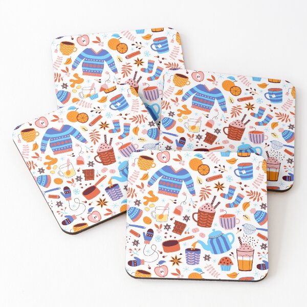 Item preview, Warm Winter Drinks white designed and sold by HeleenvThillart.