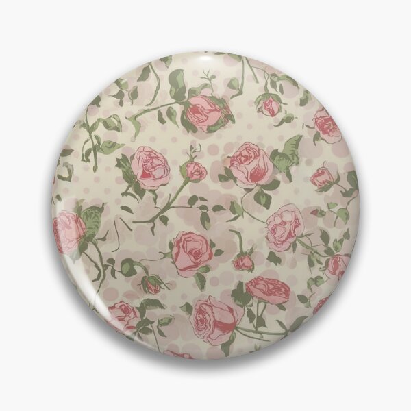 Item preview, Delicate Retro Classic Coquette Roses with Pink Blobs designed and sold by SamJanner.