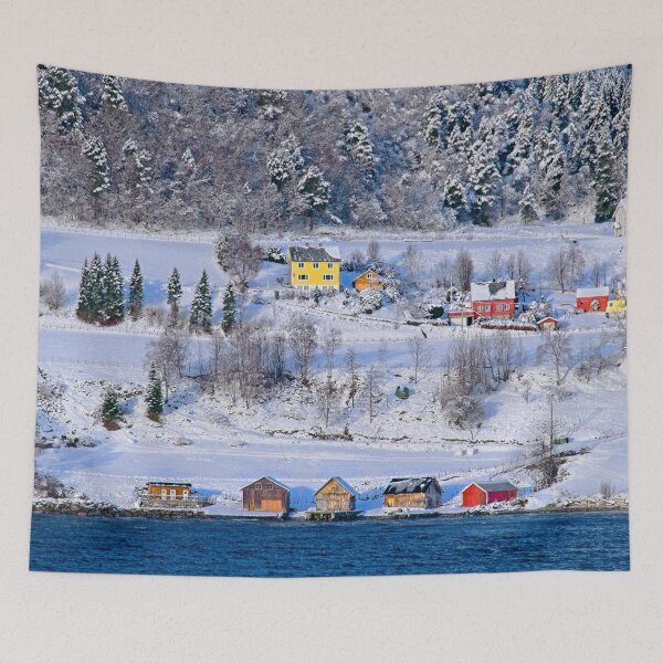 Item preview, Snowy Norwegian Fjord Landscape designed and sold by Martyn R Arnold Fine Art Nature & Landscape Photography.