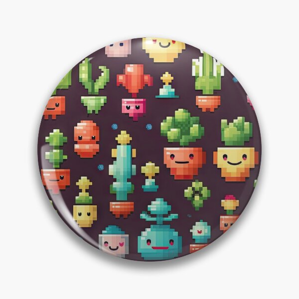 Item preview, Cute Cacti Pixel Style - Kawaii Cute Succulent Cactus Pattern designed and sold by AeonAcademy.