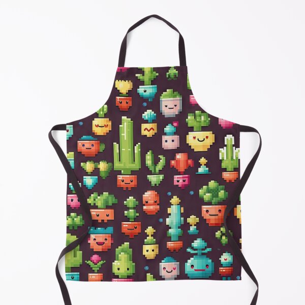 Item preview, Cute Cacti Pixel Style - Kawaii Cute Succulent Cactus Pattern designed and sold by AeonAcademy.