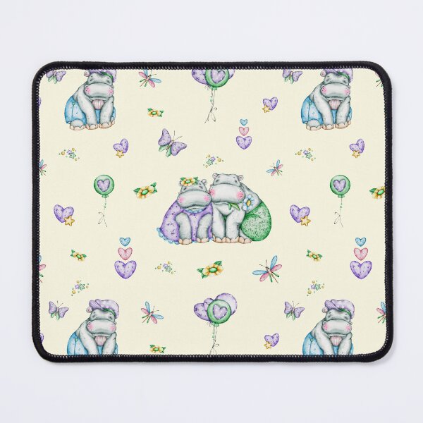 Item preview, seamless watercolour patterns set «Dreamy Hippo Garden: a celestial pattern Collection designed and sold by NelenaArt.