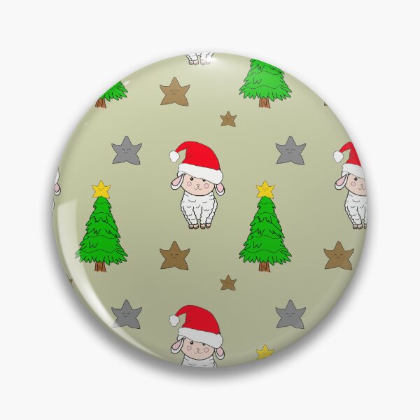 Item preview, Cute Christmas sheep and tree green designed and sold by Krissys-Art.