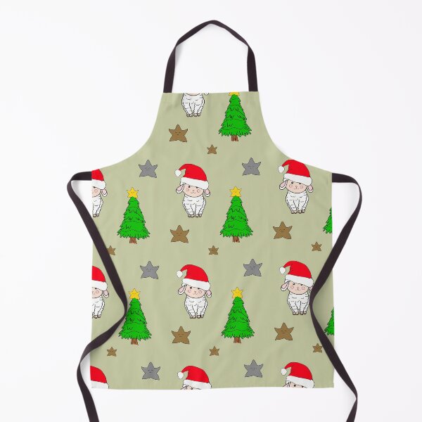 Item preview, Cute Christmas sheep and tree green designed and sold by Krissys-Art.