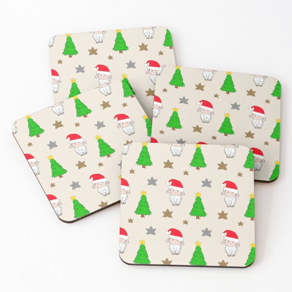 Item preview, Cute Christmas sheep and tree grayish designed and sold by Krissys-Art.