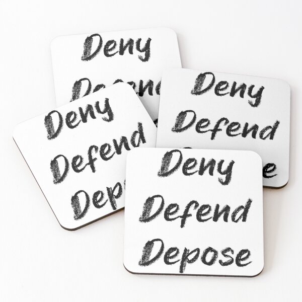 Item preview, Informal yet assertive handwritten words "Deny," "Defend," and "Depose"  designed and sold by IftinDesigns.