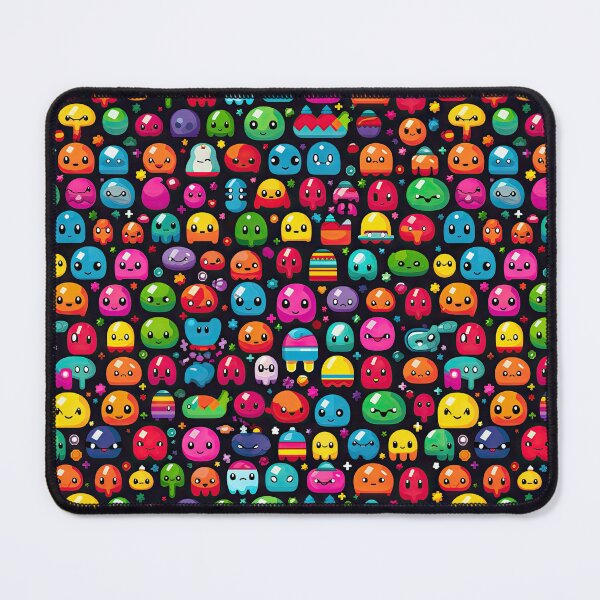 Item preview, Kawaii Cute Pixel Anime Emoji Pattern designed and sold by AeonAcademy.