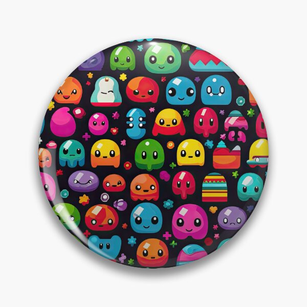 Item preview, Kawaii Cute Pixel Anime Emoji Pattern designed and sold by AeonAcademy.