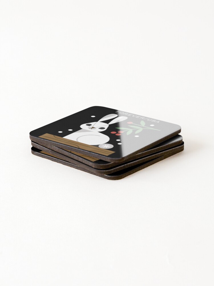 Thumbnail 4 of 5, Coasters (Set of 4), Animals Rabbit designed and sold by webvein.